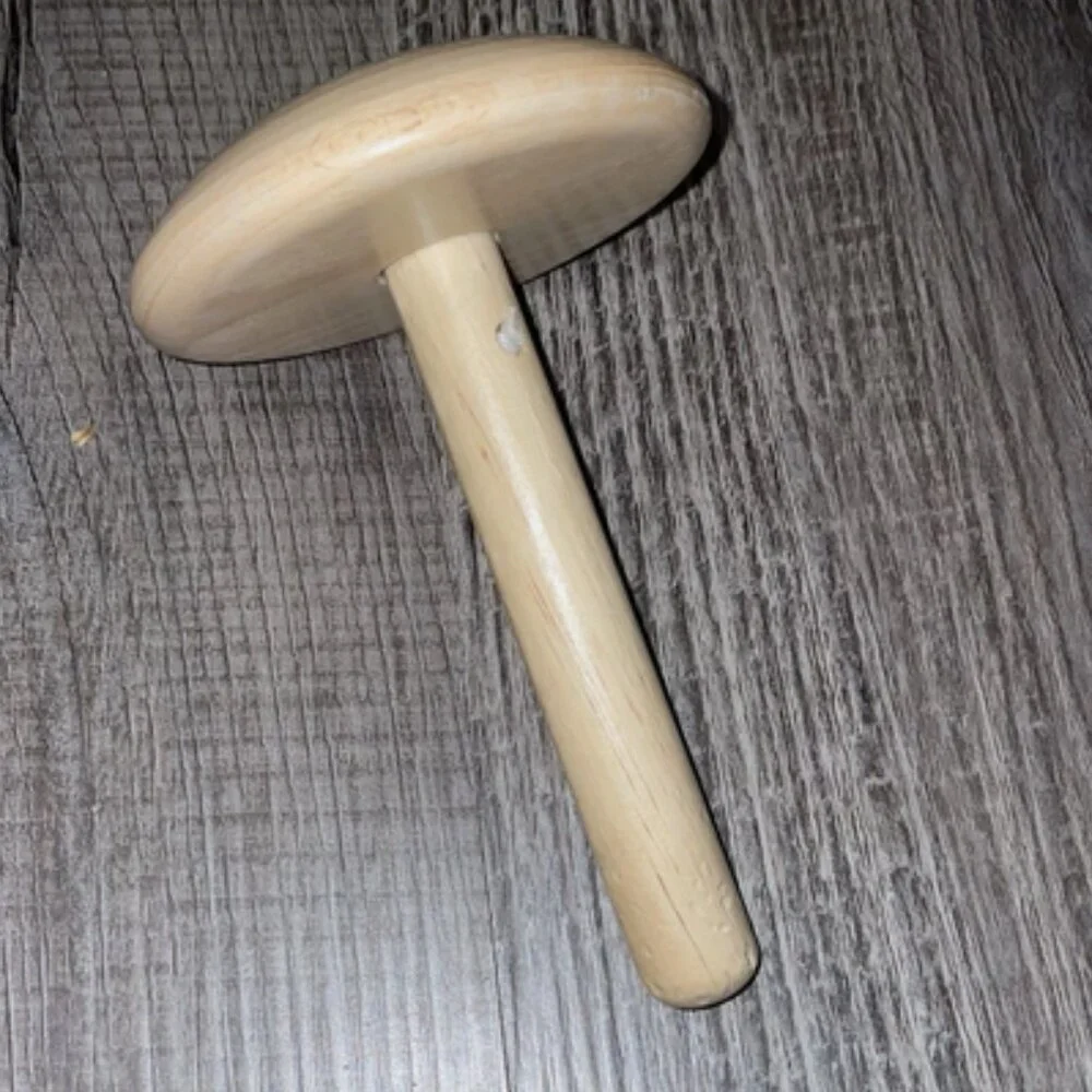 Vintage Top Wooden Top Toy  Large spindle Spins for a LONG time!